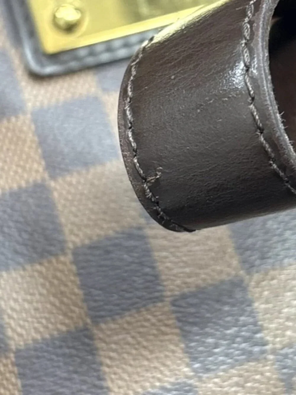 LOUIS VUITLOUIS VUITTON Hampstead MM Shoulder Bag Damier Leather